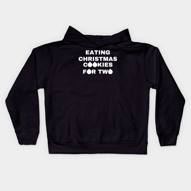 Eating Christmas Cookies For Two Kids Hoodie by Designed By Poetry